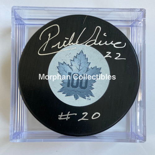 Rick Vaive - Autographed Toronto Maple Leafs Centennial Puck