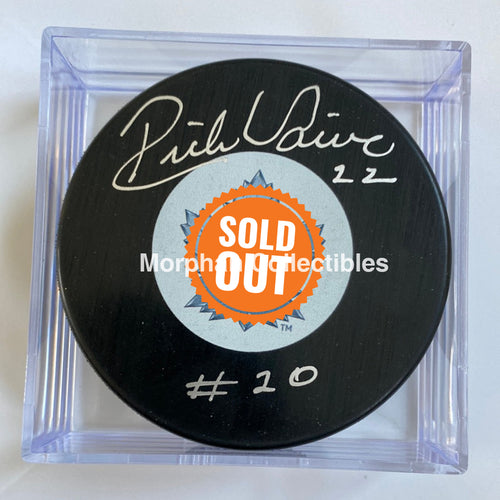 Rick Vaive - Autographed Toronto Maple Leafs Centennial Puck