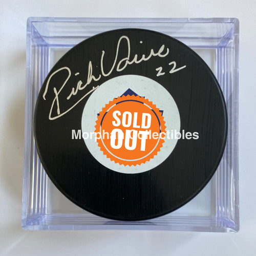Rick Vaive - Autographed Toronto Maple Leafs Puck