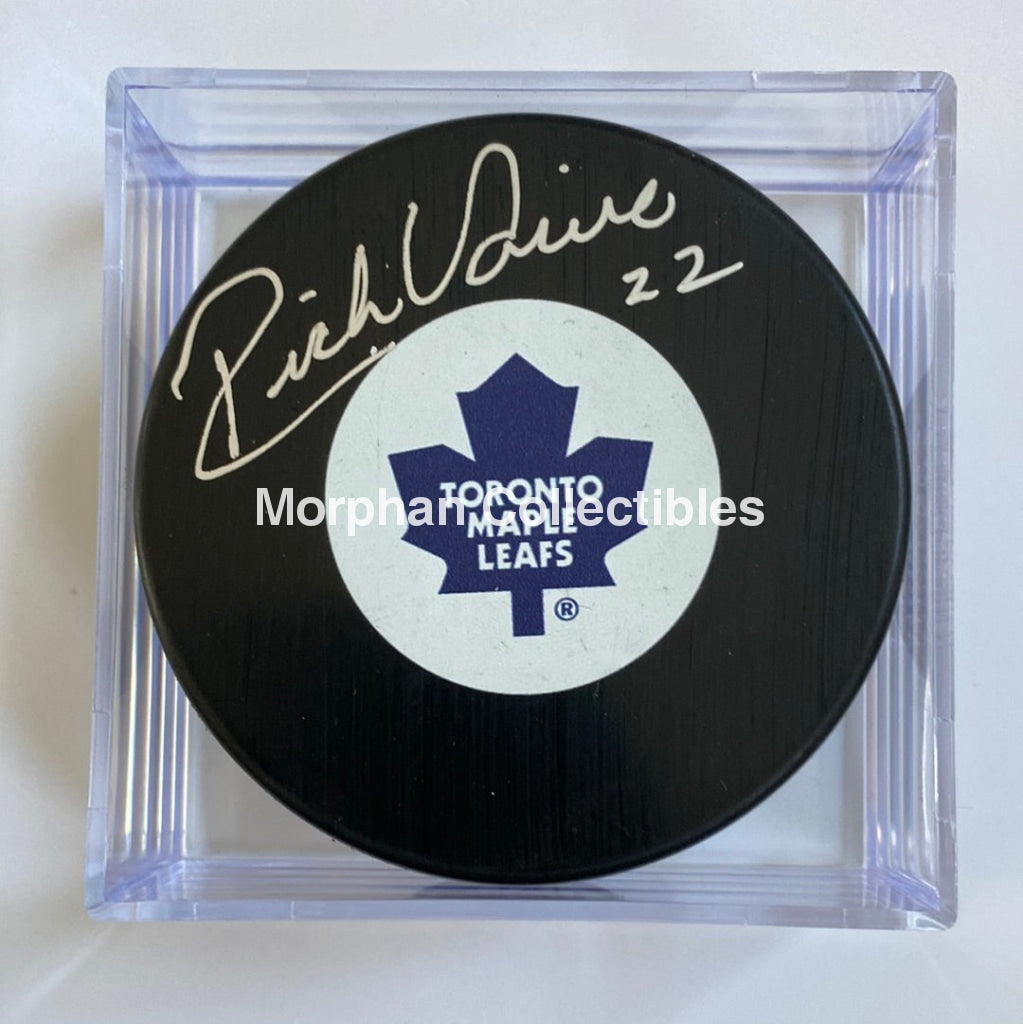 Rick Vaive - Autographed Toronto Maple Leafs Puck