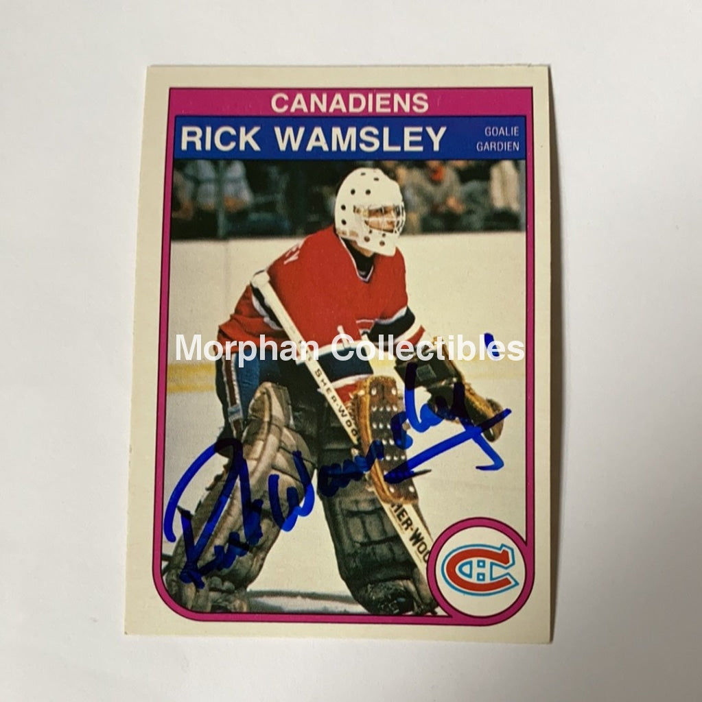 Rick Wamsley - Autographed Card 1981-82 Opc Rc