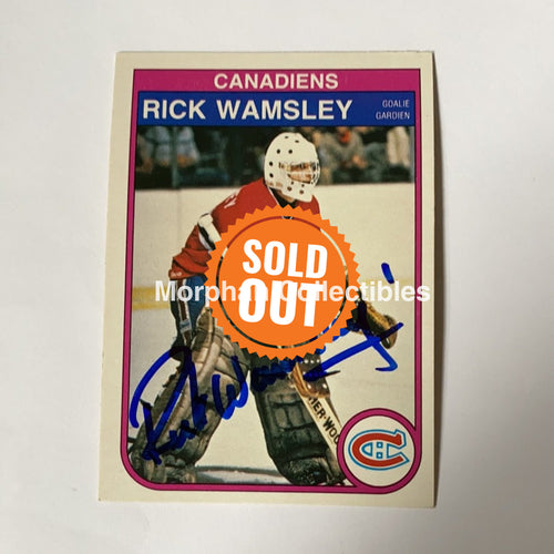 Rick Wamsley - Autographed Card 1981-82 Opc Rc