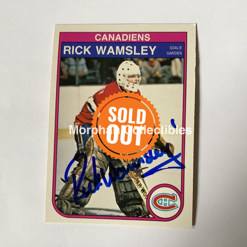 Rick Wamsley - Autographed Card 1981-82 Opc Rc
