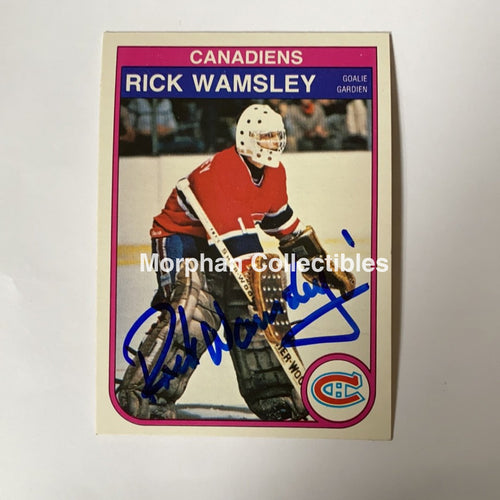 Rick Wamsley - Autographed Card 1981-82 Opc Rc