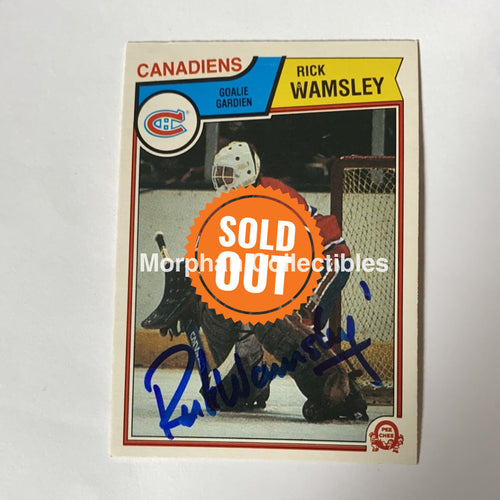 Rick Wamsley - Autographed Card 1983-84 Opc