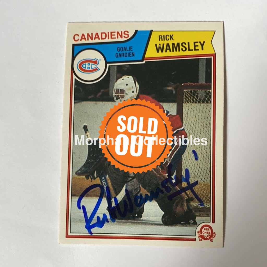Rick Wamsley - Autographed Card 1983-84 Opc