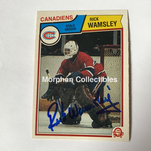 Rick Wamsley - Autographed Card 1983-84 Opc