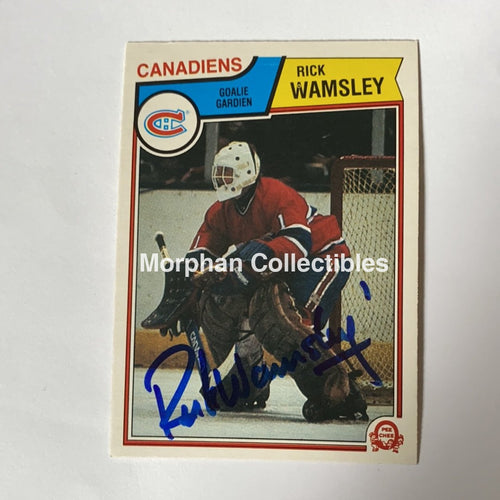 Rick Wamsley - Autographed Card 1983-84 Opc