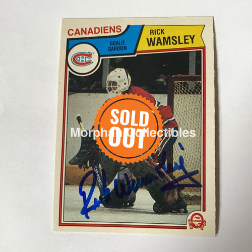 Rick Wamsley - Autographed Card 1983-84 Opc