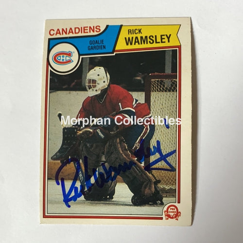 Rick Wamsley - Autographed Card 1983-84 Opc