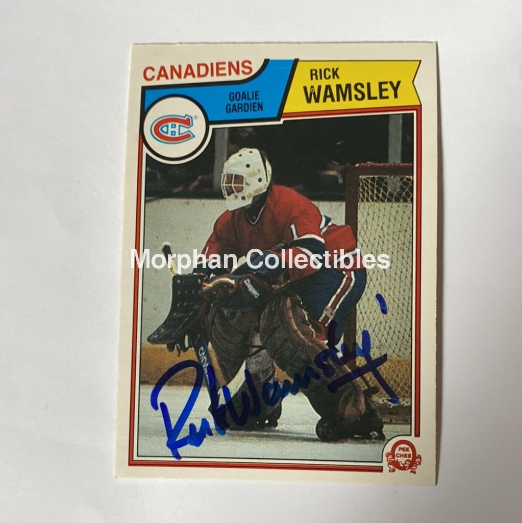 Rick Wamsley - Autographed Card 1983-84 Opc