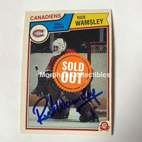 Rick Wamsley - Autographed Card 1983-84 Opc