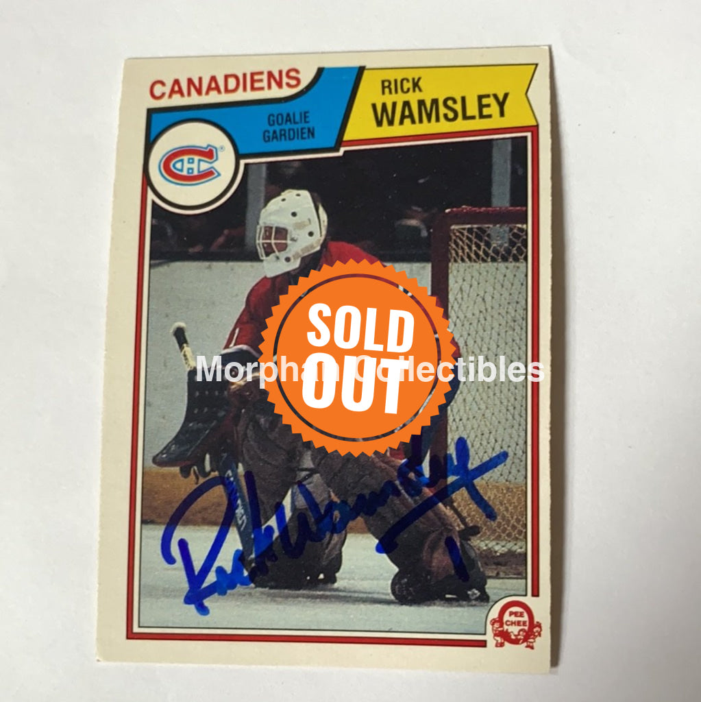Rick Wamsley - Autographed Card 1983-84 Opc