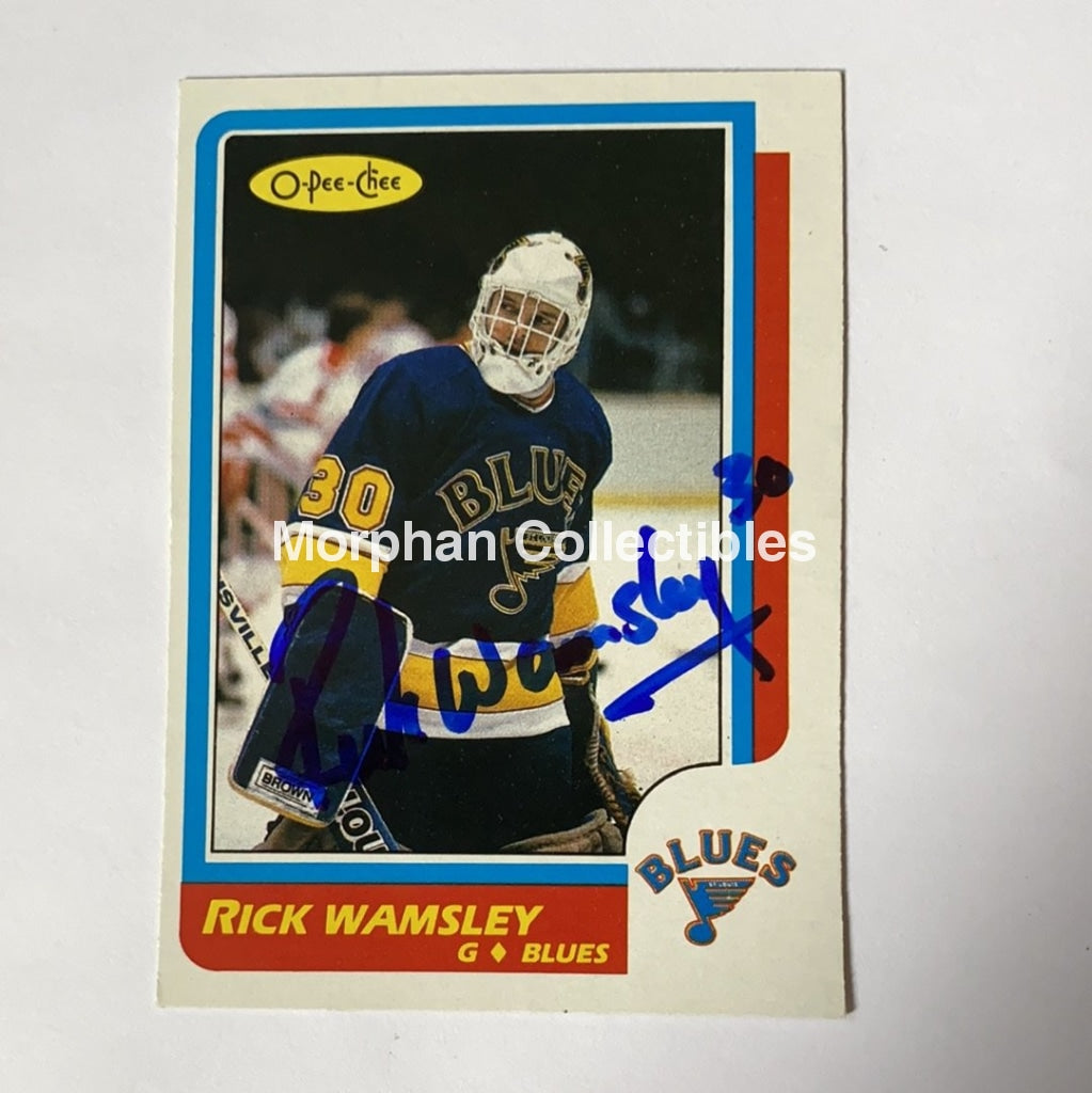 Rick Wamsley - Autographed Card 1986-87 Opc