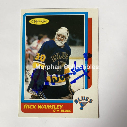 Rick Wamsley - Autographed Card 1986-87 Opc