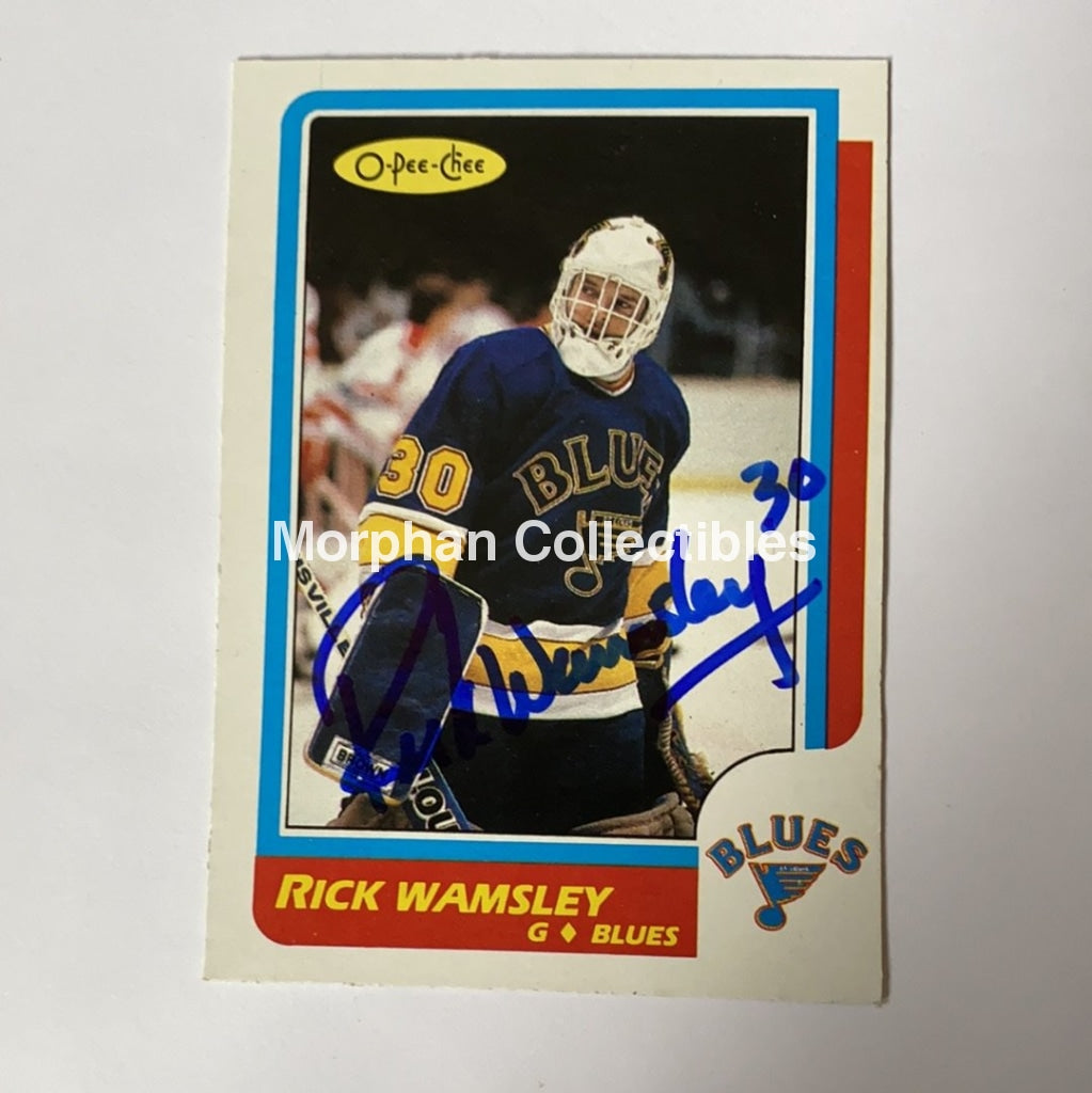 Rick Wamsley - Autographed Card 1986-87 Opc