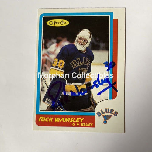 Rick Wamsley - Autographed Card 1986-87 Opc