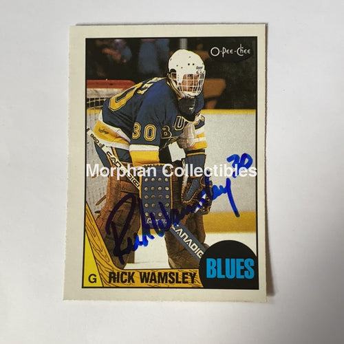 Rick Wamsley - Autographed Card 1987-88 Opc