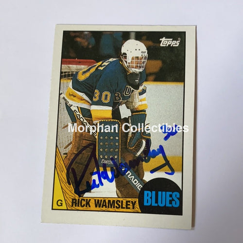 Rick Wamsley - Autographed Card 1987-88 Topps