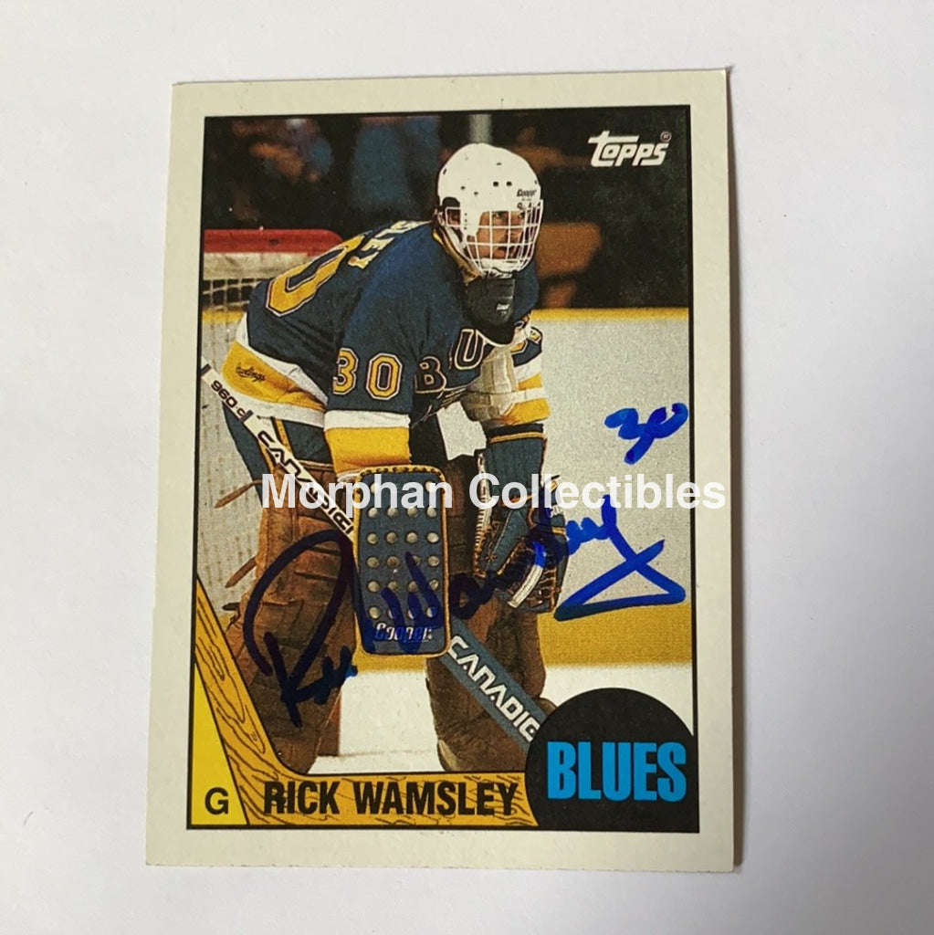 Rick Wamsley - Autographed Card 1987-88 Topps