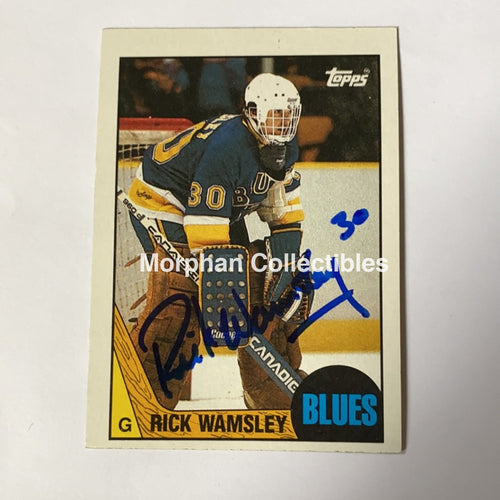 Rick Wamsley - Autographed Card 1987-88 Topps