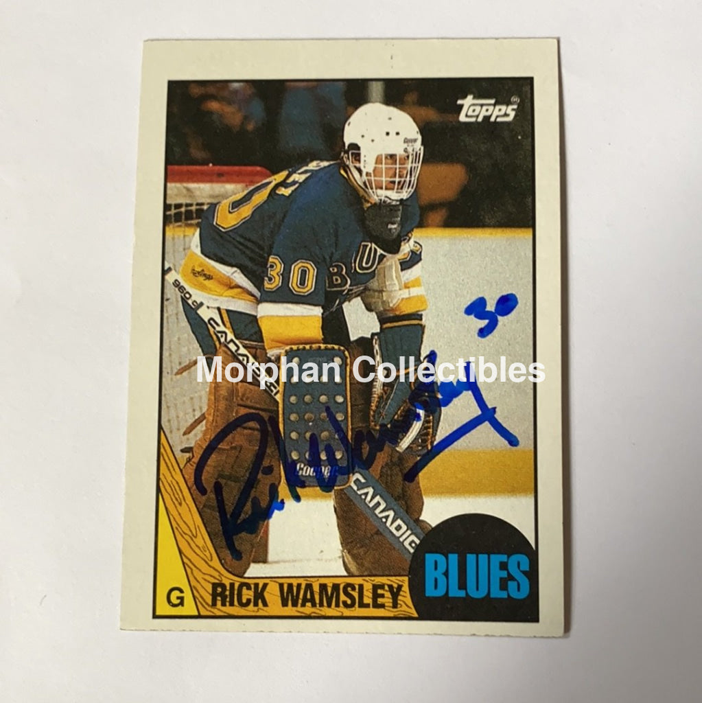 Rick Wamsley - Autographed Card 1987-88 Topps