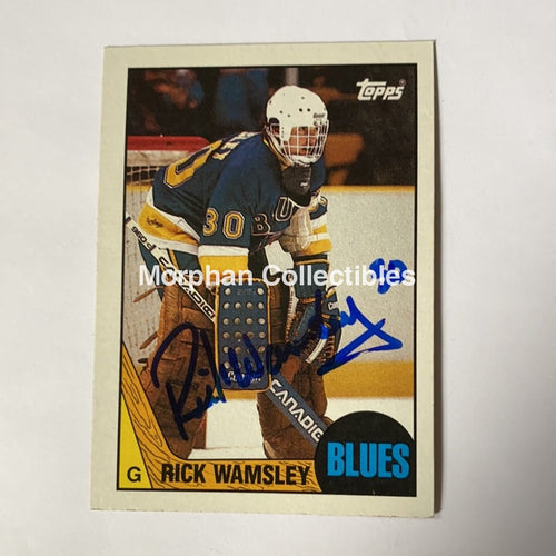 Rick Wamsley - Autographed Card 1987-88 Topps