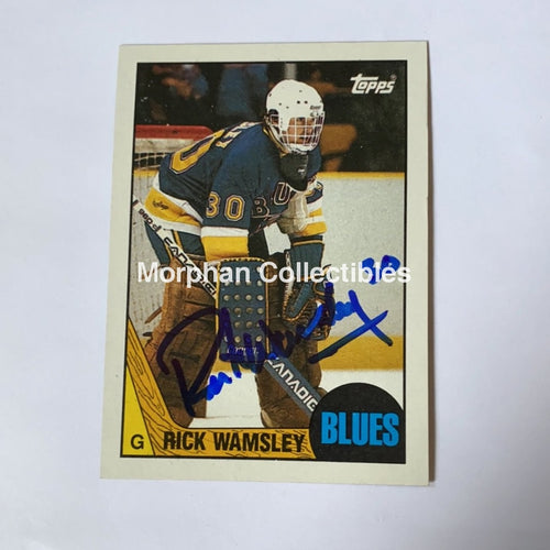 Rick Wamsley - Autographed Card 1987-88 Topps