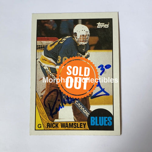 Rick Wamsley - Autographed Card 1987-88 Topps