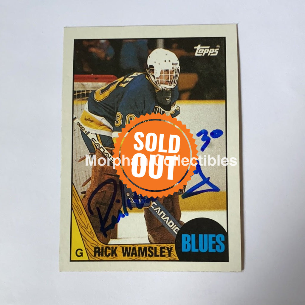 Rick Wamsley - Autographed Card 1987-88 Topps