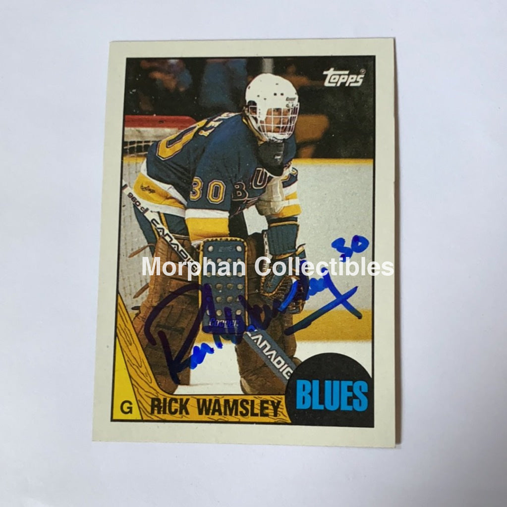 Rick Wamsley - Autographed Card 1987-88 Topps