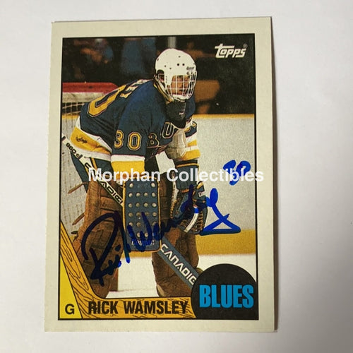 Rick Wamsley - Autographed Card 1987-88 Topps