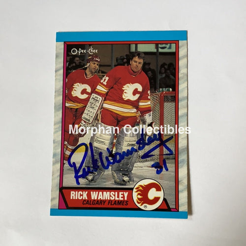 Rick Wamsley - Autographed Card 1989-90 Opc