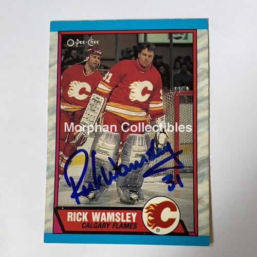 Rick Wamsley - Autographed Card 1989-90 Opc