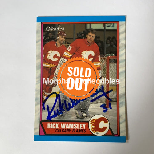 Rick Wamsley - Autographed Card 1989-90 Opc