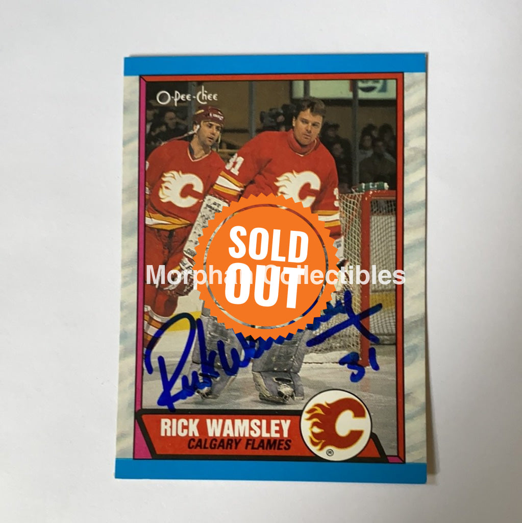 Rick Wamsley - Autographed Card 1989-90 Opc