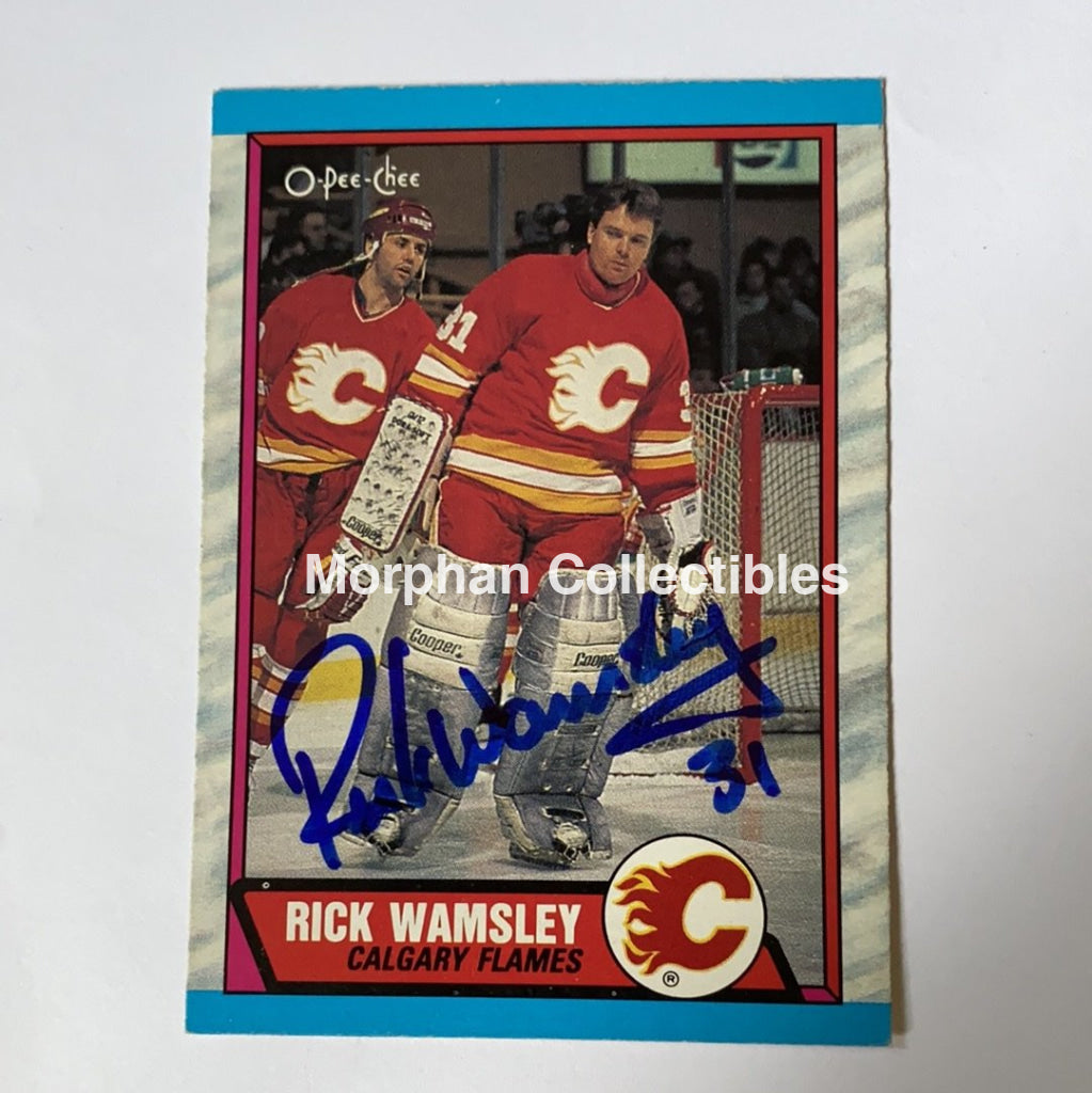 Rick Wamsley - Autographed Card 1989-90 Opc