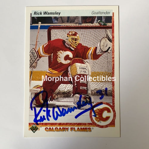 Rick Wamsley - Autographed Card 1990-91 Upper Deck