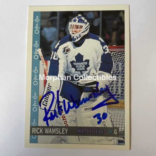 Rick Wamsley - Autographed Card 1992-93 Opc