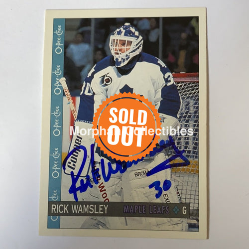 Rick Wamsley - Autographed Card 1992-93 Opc