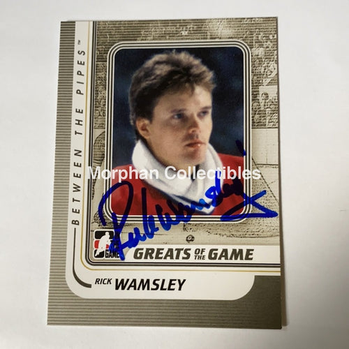 Rick Wamsley - Autographed Card Between The Pipes 2011