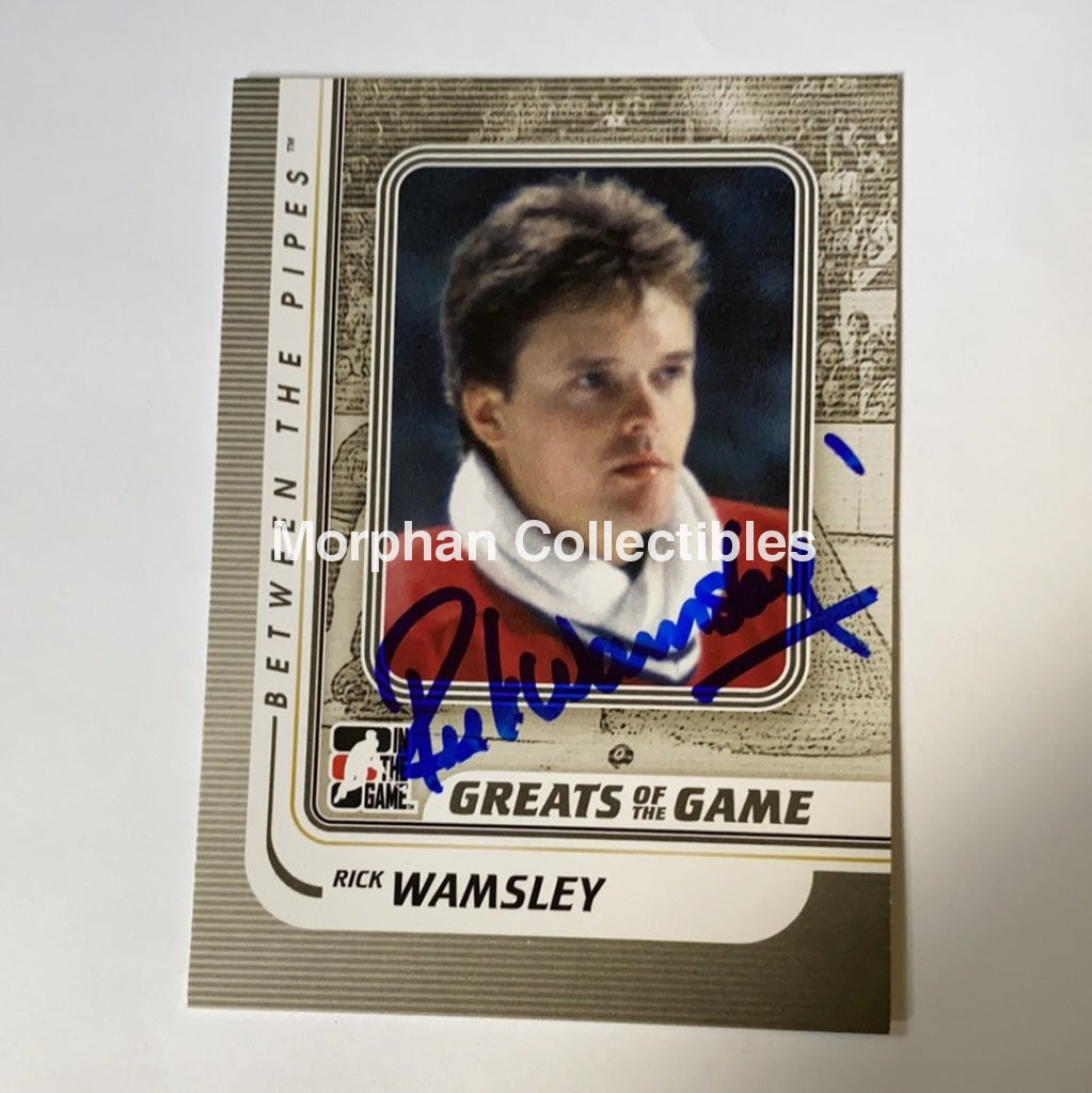 Rick Wamsley - Autographed Card Between The Pipes 2011