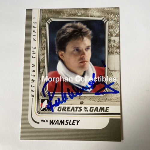 Rick Wamsley - Autographed Card Between The Pipes 2011