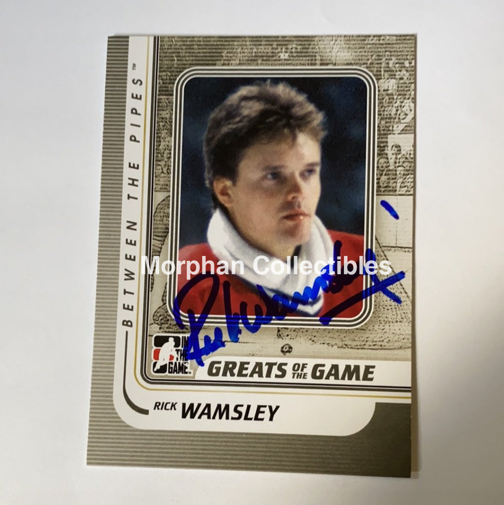 Rick Wamsley - Autographed Card Between The Pipes 2011