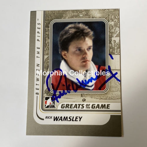 Rick Wamsley - Autographed Card Between The Pipes 2011