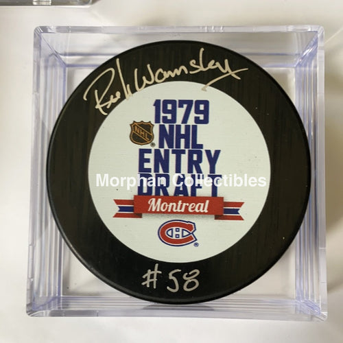 Rick Wamsley - Autographed Puck 1979 Entry Draft