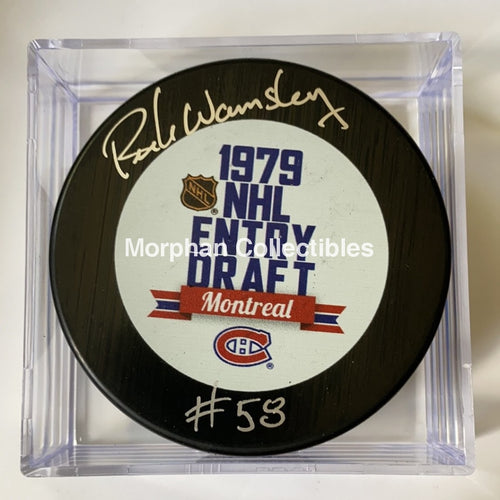 Rick Wamsley - Autographed Puck 1979 Entry Draft