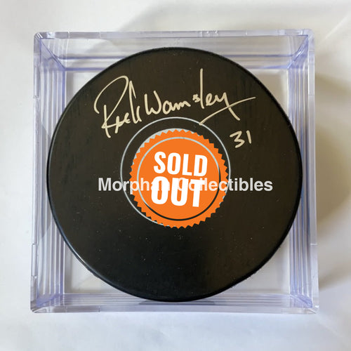 Rick Wamsley - Autographed Puck Calgary Flames