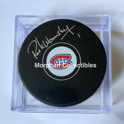 Rick Wamsley - Autographed Puck Montreal Canadiens