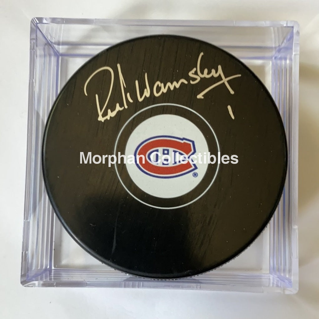 Rick Wamsley - Autographed Puck Montreal Canadiens